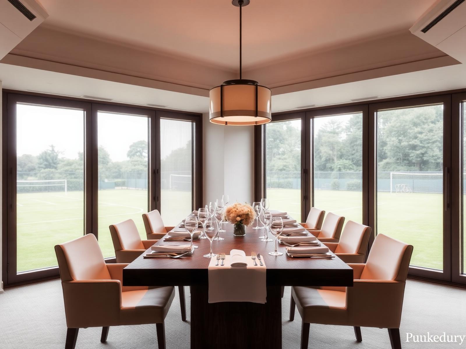 Corporate hospitality dining room